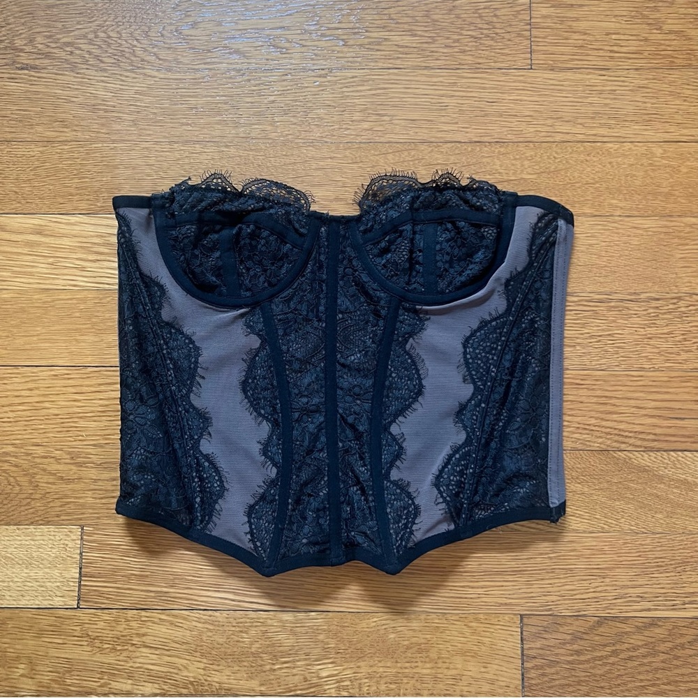 Urban Outfitters black lace corset